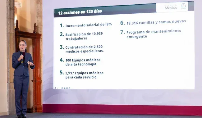 Conferencia matutina con la presidenta Claudia Sheinbaum y el director del IMSS