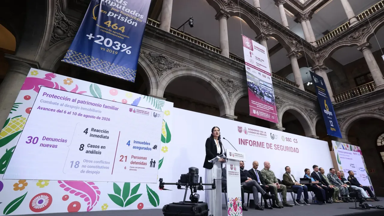 Conferencia de prensa sobre seguridad en la Ciudad de México