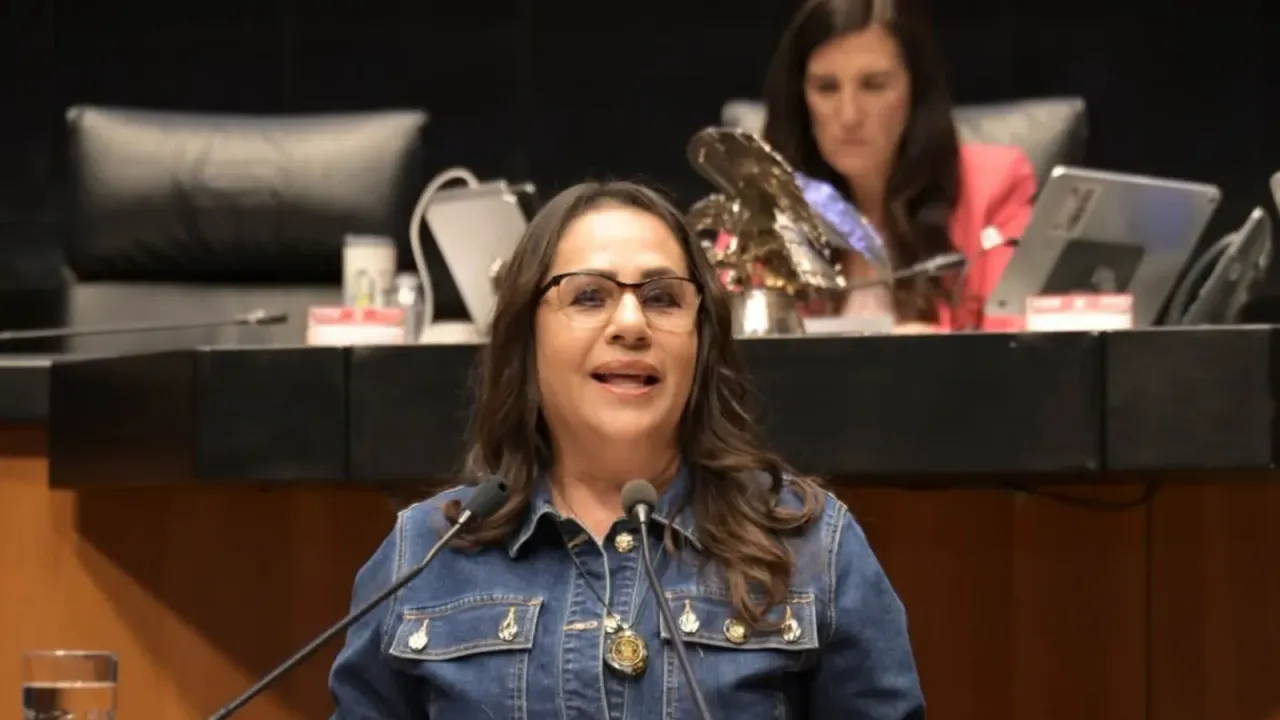 Diputada Martha Olivia García Vidaña durante su intervención en la Comisión Permanente