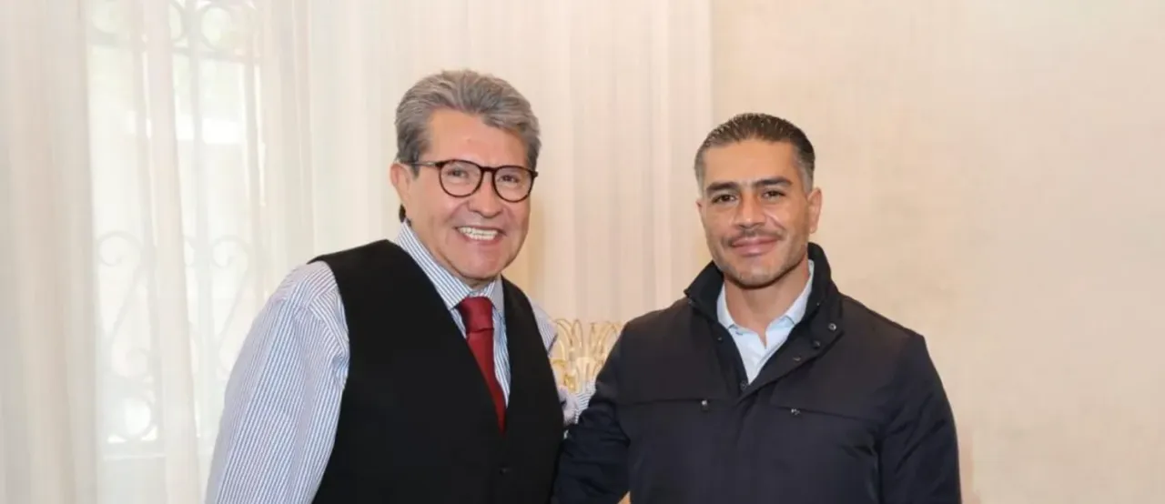 Ricardo Monreal y Omar García Harfuch durante reunión de trabajo