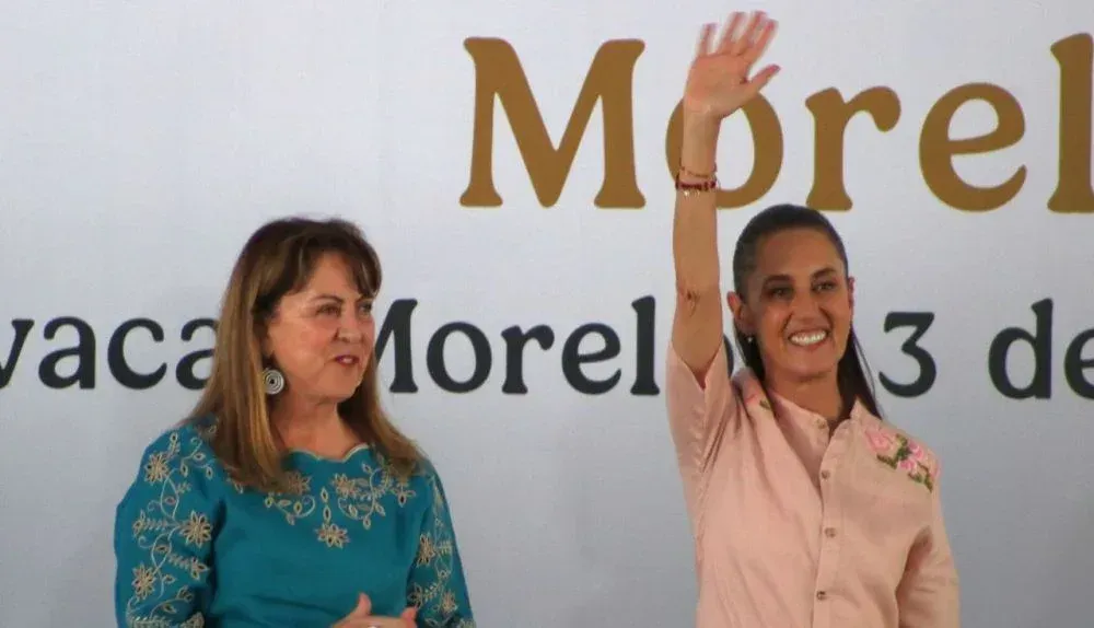 Claudia Sheinbaum durante su gira de trabajo por Morelos