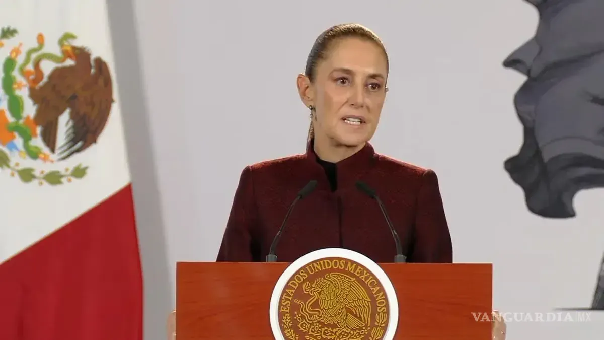 La presidenta Claudia Sheinbaum durante una declaración pública