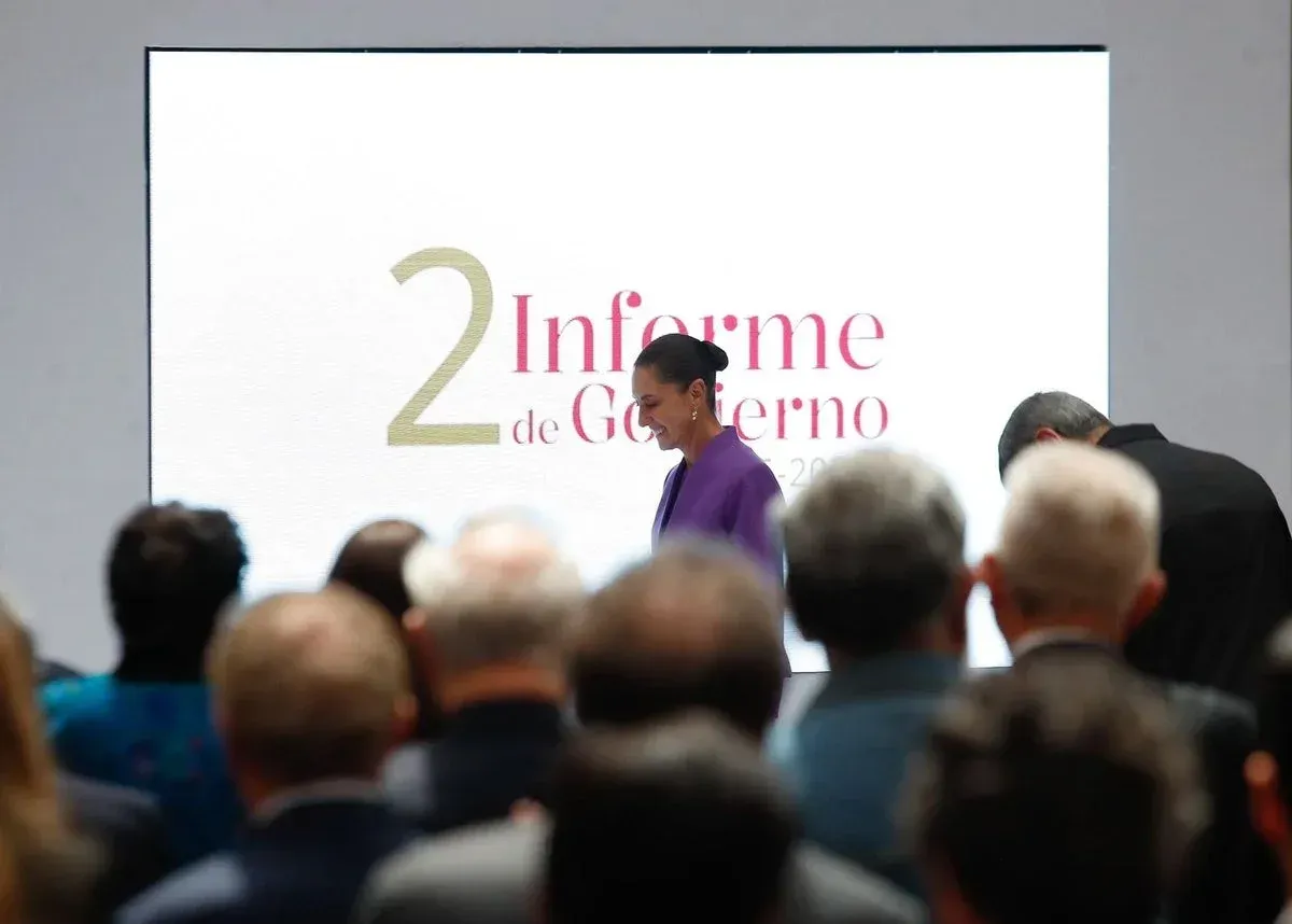Presidenta Sheinbaum durante su segundo Informe de gobierno