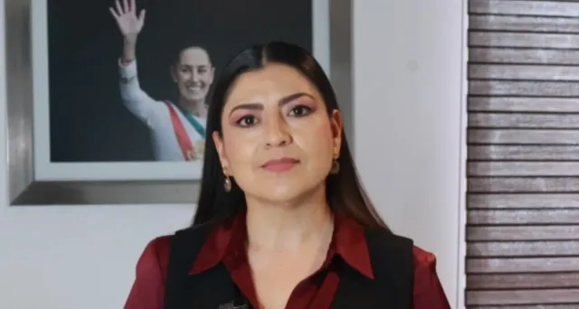 Diputada Claudia Rivera Vivanco durante su intervención en la Cámara de Diputados