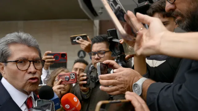 Ricardo Monreal durante entrevista en el Palacio Legislativo de San Lázaro