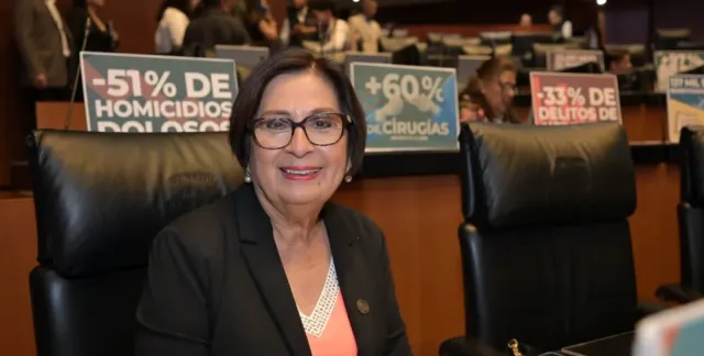 Diputada Margarita Corro durante su intervención en la Comisión Permanente