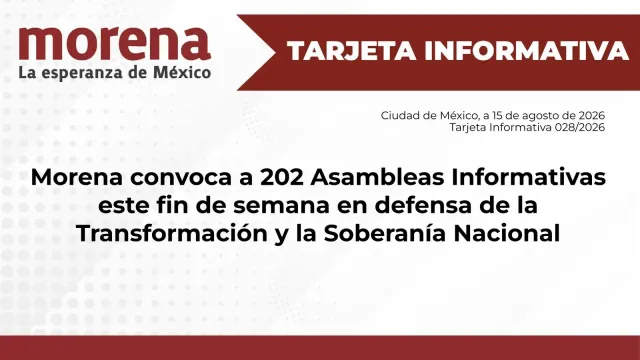 Personas reunidas en una asamblea informativa de Morena