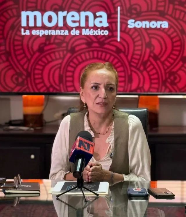 Rueda de prensa de Morena Sonora con su dirigente estatal