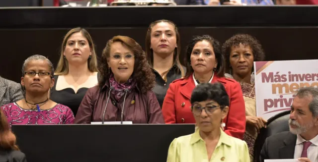Diputada Dolores Padierna durante su intervención en la Cámara de Diputados