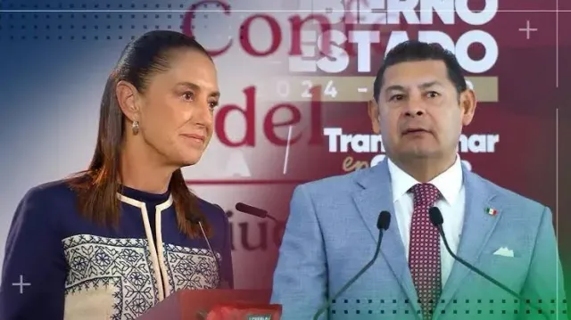 Personas durante un evento público en Puebla